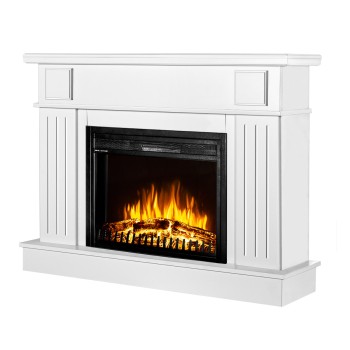 Semineu electric decorativ cu mobilier, Marina maxi & Capri, Alb, Flacara multicolora, Art Flame 1165 x 900 x 300