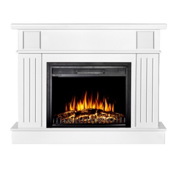 Semineu electric decorativ cu mobilier, Marina maxi & Capri, Alb, Flacara multicolora, Art Flame 1165 x 900 x 300