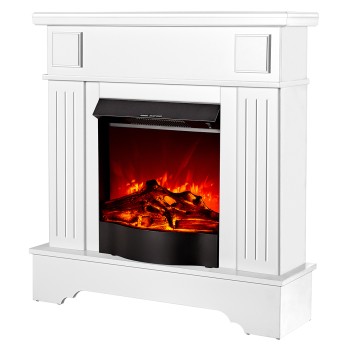 Semineu electric decorativ cu mobilier, Marina extra & Corsica, Alb, Art Flame 1034 x 1092 x 300