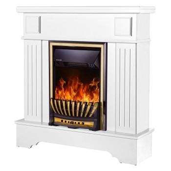 Semineu electric decorativ cu mobilier, Marina extra & Meridian, Alb, Art Flame 1034 x 1092 x 300