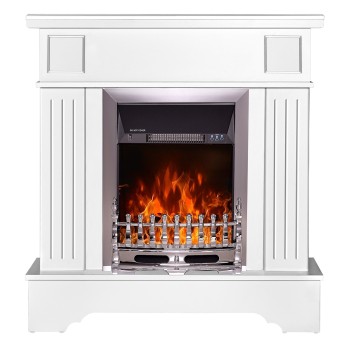 Semineu electric decorativ cu mobilier, Marina extra & Galileo Silver, Alb, Art Flame 1034 x 1092 x 300