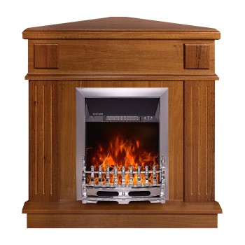 Semineu electric decorativ cu mobilier, Marina colt & Galileo Silver, Nuc, Art Flame 1000 x 1000 x 500