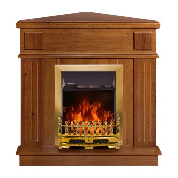 Semineu electric decorativ cu mobilier, Marina colt & Galileo Gold, Nuc, Art Flame 1000 x 1000 x 500