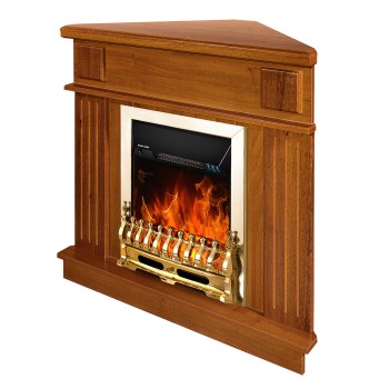 Semineu electric decorativ cu mobilier, Marina colt & Galileo Gold, Nuc, Art Flame 1000 x 1000 x 500