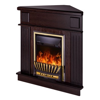 Semineu electric decorativ cu mobilier, Marina colt & Meridian, Wenge, Art Flame 1000 x 1000 x 500
