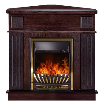 Semineu electric decorativ cu mobilier, Marina colt & Meridian, Wenge, Art Flame 1000 x 1000 x 500