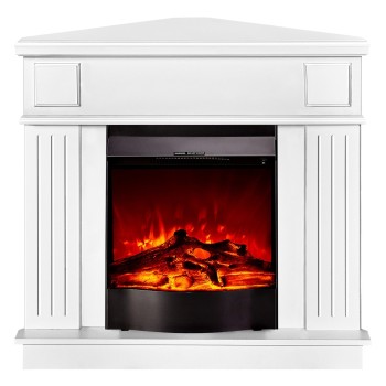 Semineu electric decorativ cu mobilier, Marina colt & Corsica, Alb, Art Flame 1000 x 1000 x 500