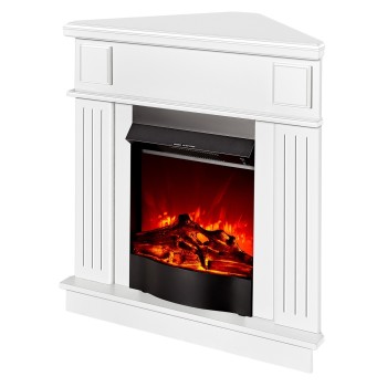 Semineu electric decorativ cu mobilier, Marina colt & Corsica, Alb, Art Flame 1000 x 1000 x 500