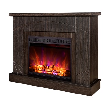 Semineu electric decorativ cu mobilier, Madeira & Lorance, Wenge, Flacara multicolora, Art Flame 1100 x 850 x 270