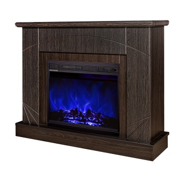 Semineu electric decorativ cu mobilier, Madeira & Lorance, Wenge, Flacara multicolora, Art Flame 1100 x 850 x 270
