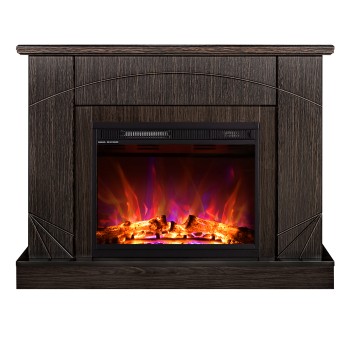 Semineu electric decorativ cu mobilier, Madeira & Lorance, Wenge, Flacara multicolora, Art Flame 1100 x 850 x 270