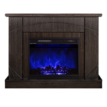 Semineu electric decorativ cu mobilier, Madeira & Lorance, Wenge, Flacara multicolora, Art Flame 1100 x 850 x 270