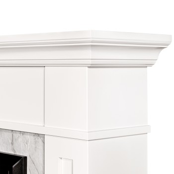 Semineu electric decorativ cu mobilier, Luca & Carmen, Crem/gri, Art Flame 1400 x 1130 x 290