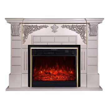Semineu electric decorativ cu mobilier, Imperial & Richi, Fildeș, Art Flame 1450 x 1110 x 380