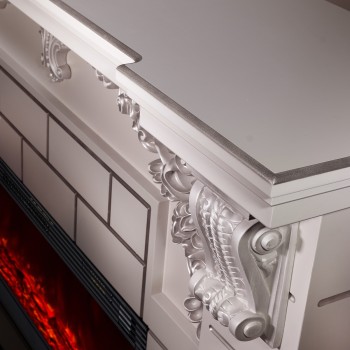 Semineu electric decorativ cu mobilier, Imperial & Richi, Fildeș, Art Flame 1450 x 1110 x 380