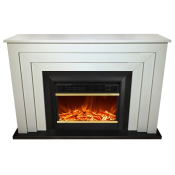 Semineu electric decorativ cu mobilier, Fabiano & Mars, Gri , Art Flame 1300 x 850 x 300