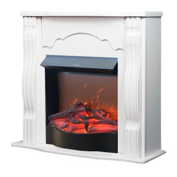 Semineu electric decorativ cu mobilier, Clasic & Corsica, Alb, Art Flame 950 x 883 x 300