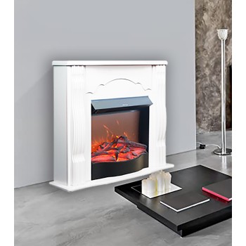Semineu electric decorativ cu mobilier, Clasic & Corsica, Alb, Art Flame 950 x 883 x 300