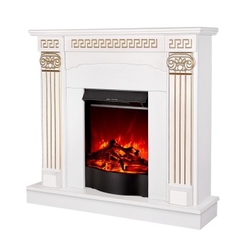 Semineu electric decorativ cu mobilier, Calisto & Corsica, Alb, Art Flame 1100 x 1020 x 300