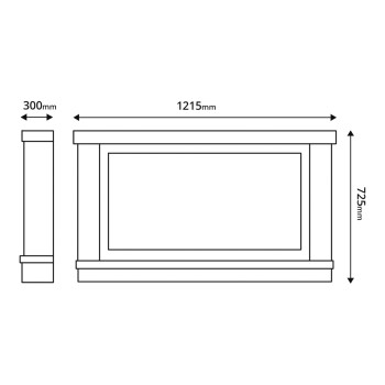 Semineu electric decorativ cu mobilier, Bernard mini lux & Adeli, Gri, Flacara multicolora, Art Flame 1215 x 725 x 300