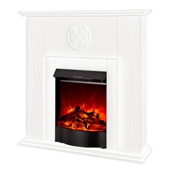 Semineu electric decorativ cu mobilier, Benedict & Corsica, Alb, Art Flame 1000 x 1020 x 240