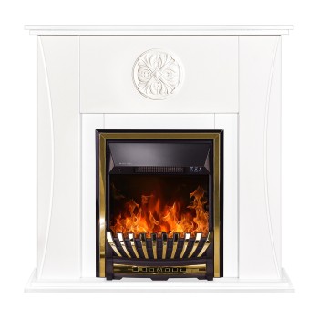 Semineu electric decorativ cu mobilier, Benedict & Meridian, Alb, Art Flame 1000 x 1020 x 240