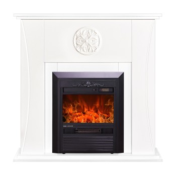 Semineu electric decorativ cu mobilier, Benedict & Cristina, Alb, Art Flame 1000 x 1020 x 240