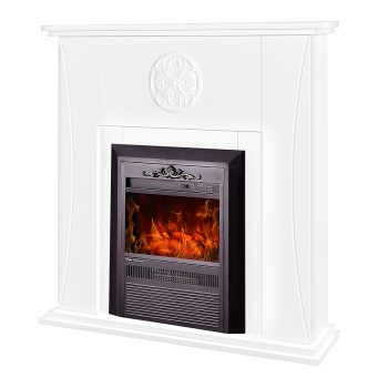 Semineu electric decorativ cu mobilier, Benedict & Cristina, Alb, Art Flame 1000 x 1020 x 240