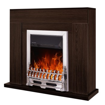 Semineu electric decorativ cu mobilier, Agnes  & Galileo Silver, Wenge, Art Flame 950 x 850 x 300