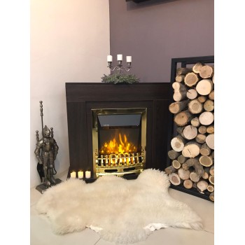 Semineu electric decorativ cu mobilier, Agnes  & Galileo Gold, Wenge, Art Flame 950 x 850 x 300