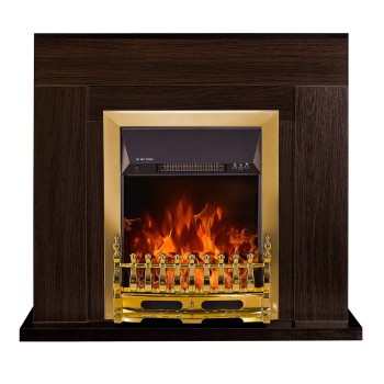 Semineu electric decorativ cu mobilier, Agnes  & Galileo Gold, Wenge, Art Flame 950 x 850 x 300