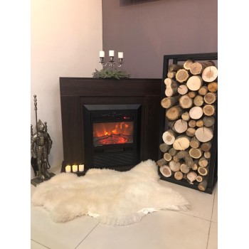 Semineu electric decorativ cu mobilier, Agnes  & Cristina, Wenge, Art Flame 950 x 850 x 300