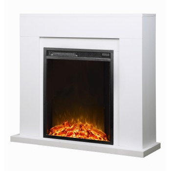 Semineu electric decorativ cu mobilier, Agnes & Miriam, Alb, Art Flame 950 x 850 x 300