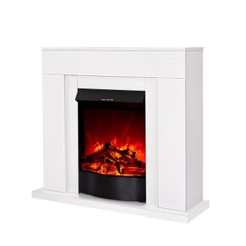 Semineu electric decorativ cu mobilier, Agnes & Corsica, Alb, Art Flame 950 x 850 x 300