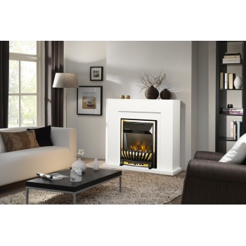 Semineu electric decorativ cu mobilier, Agnes & Meridian, Alb, Art Flame 950 x 850 x 300