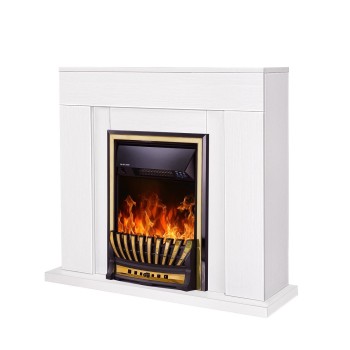 Semineu electric decorativ cu mobilier, Agnes & Meridian, Alb, Art Flame 950 x 850 x 300