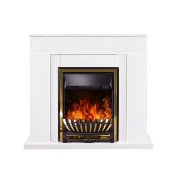 Semineu electric decorativ cu mobilier, Agnes & Meridian, Alb, Art Flame 950 x 850 x 300
