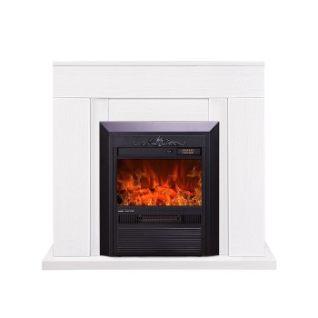 Semineu electric decorativ cu mobilier, Agnes & Cristina, Alb, Art Flame 950 x 850 x 300
