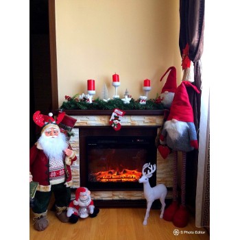 Semineu electric decorativ cu mobilier, Stone & Lorance, Nuc, Flacara multicolora, Art Flame 1180 x 880 x 305