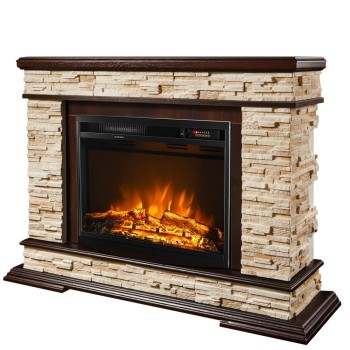 Semineu electric decorativ cu mobilier, Stone & Lorance, Nuc, Flacara multicolora, Art Flame 1180 x 880 x 305
