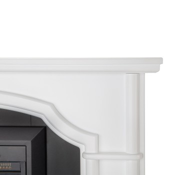 Semineu electric decorativ cu mobilier, Sherlock& Cristina, Alb/Negru, Art Flame 1300 x 850 x 330