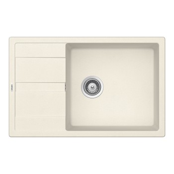 Chiuveta bucatarie Schock Ronda D-100XL Cristalite Vanilla 780 x 500 mm, reversibila, montare pe blat, bej deschis