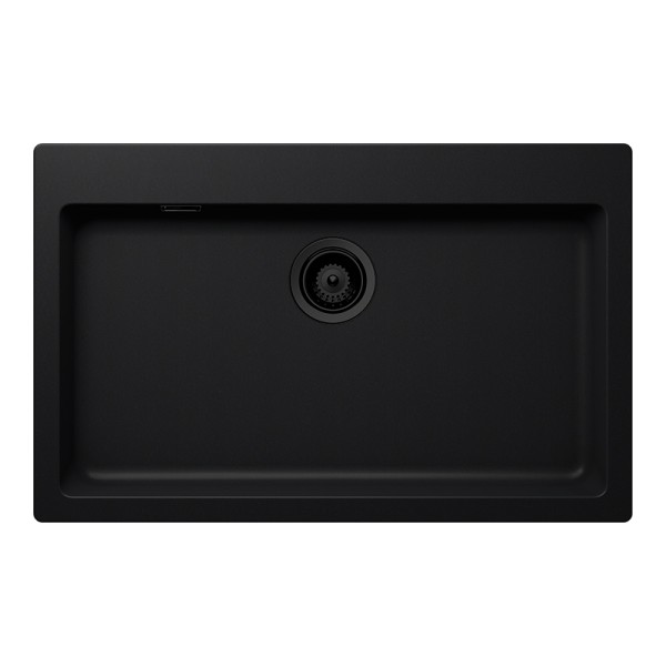 Chiuveta bucatarie Schock Signus N-100XL 790 x 500 mm Cristadur Puro, negru intens cu parti vizibile Puro