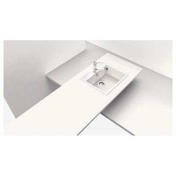 Chiuveta bucatarie Schock Nemo N-100 Cristalite Onyx 570 x 510 mm, compozit granit, montare pe blat, negru metalizat