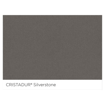 Chiuveta bucatarie Schock Signus D-100 Cristadur Silverstone 860 x 500 mm, reversibila, montare pe blat, gri inchis