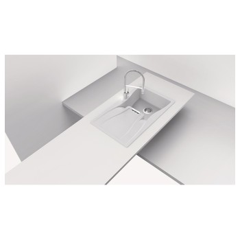 Chiuveta bucatarie Schock Waterfall D-100 Cristadur Berry 860 x 500 mm, reversibila, montare pe blat, purpuriu roz