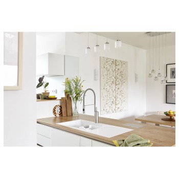 Chiuveta bucatarie Schock Waterfall D-150 Cristadur Berry 1000 x 500 mm, reversibila, montare pe blat, purpuriu roz