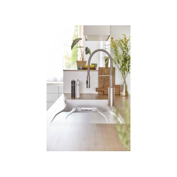 Chiuveta bucatarie Schock Waterfall D-150 Cristadur Berry 1000 x 500 mm, reversibila, montare pe blat, purpuriu roz