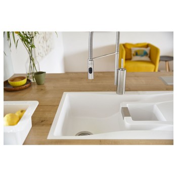 Chiuveta bucatarie Schock Waterfall D-150 Cristadur Berry 1000 x 500 mm, reversibila, montare pe blat, purpuriu roz