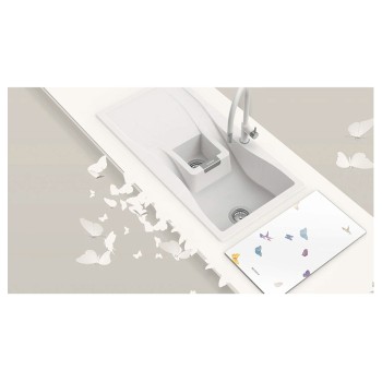 Chiuveta bucatarie Schock Waterfall D-150 Cristadur Berry 1000 x 500 mm, reversibila, montare pe blat, purpuriu roz